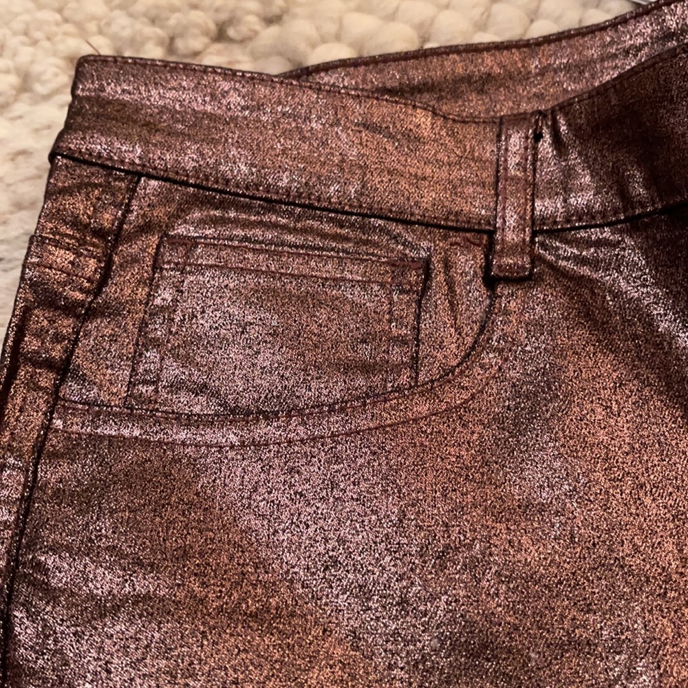 Metallic  Broze/Gold Jeans. L - Picture 5 of 5